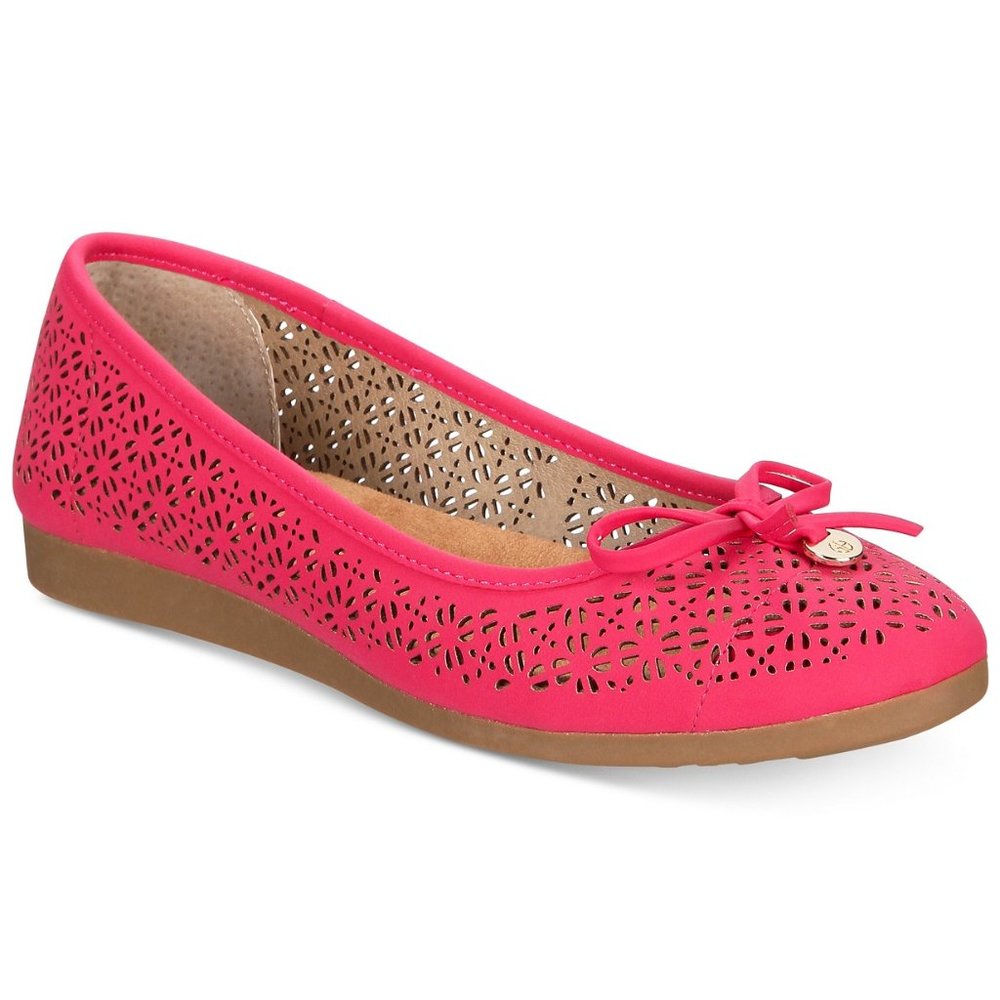Giani Bernini ODEYSAP3 Memory Foam Ballet FLAT RASPBERRY SHOES SIZE 9.5 NIB